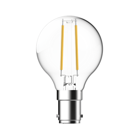 FANCY ROUND 4.2W DIMMABLE  LED FILAMENT LAMP CLEAR 240V - B15