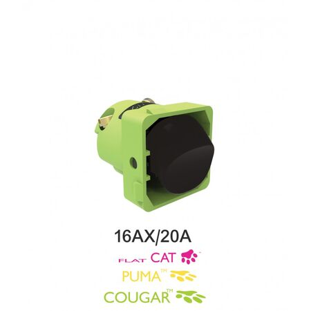 Switch Mechanism 16AX/20A | 250V | Matt Black Finish by Trader