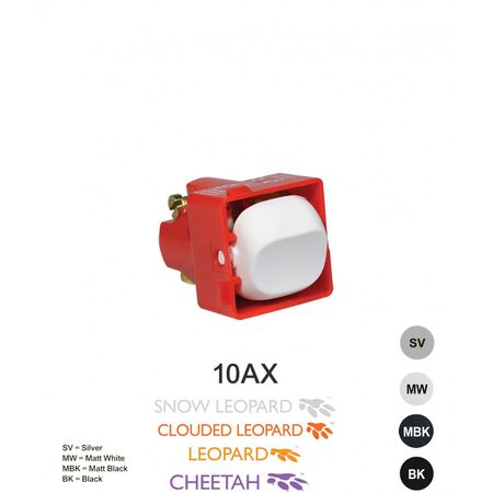 Intermediate Switch Mechanism 10AX 250V | Cat's Eye White | Easy Circuit Switching by Trader