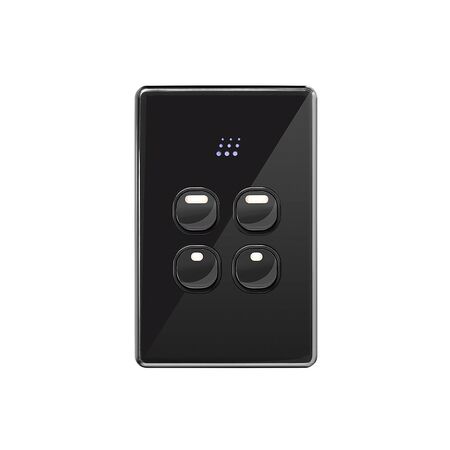 Multi Dimmer Switch 4 Button | 2 Dimmer 2 Relay | 10A Max | Black by Trader