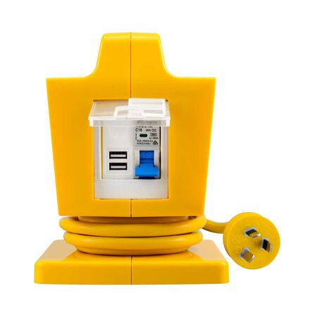 RCBO Portable Power Outlet 10A | IP65/54 Rated | USB Charger by Transco