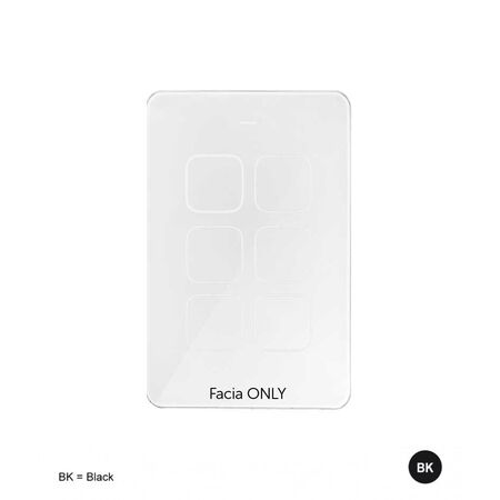 Multi Dimmer Switch 6 Button | 1000W | Glass Facia | White by Trader