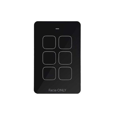 Multi Dimmer Switch 6 Button | Glass Facia | Black Finish by Trader