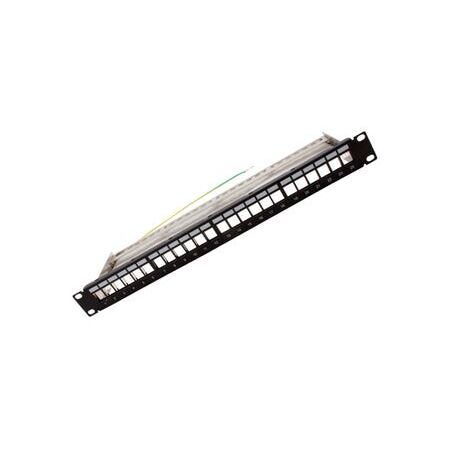 24 Port Unloaded Shielded Keystone Patch Panel | Versatile Design | Easy Installation by Cabac