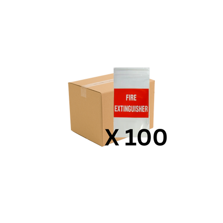 Large UV Fire Extinguisher Bag for 9kg ABE & 5kg CO2 | Durable UV Protection | Pack of 100 by Firebox