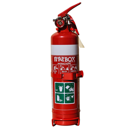 1kg Dry Chemical Powder Extinguisher | Fire Rating 1A:20B:C:E | Vehicle Bracket Included | Powder Coated Red by Firebox