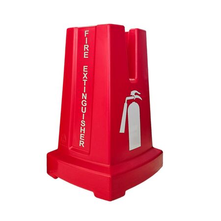 Plastic Fire Extinguisher Base Stand | Durable Polyethylene | High Visibility Decals | Stackable Design | Firebox