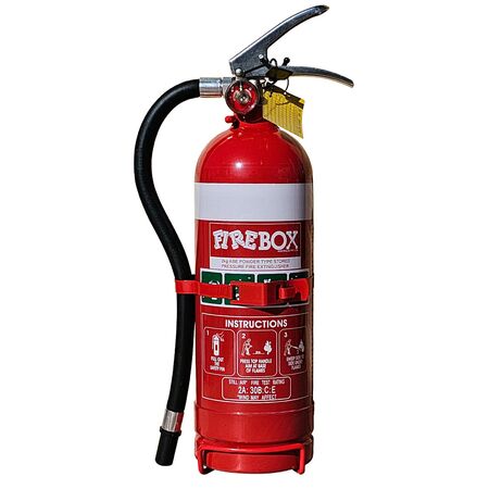 2kg Dry Chemical Powder Extinguisher | AS/NZS Certified | Mild Steel & Stainless Steel | Powder Coated Red by Firebox