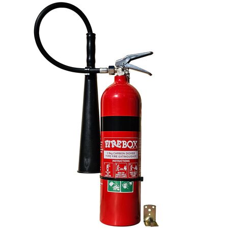 CO2 Fire Extinguisher 3.5kg | 5B:E Fire Rating | Aluminium Cylinder | Powder Coated Red by Firebox