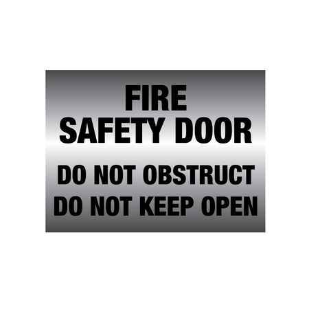 Fire Safety Door Sign | UV-Protected PVC | Metal Finish | Clear Message by Firebox