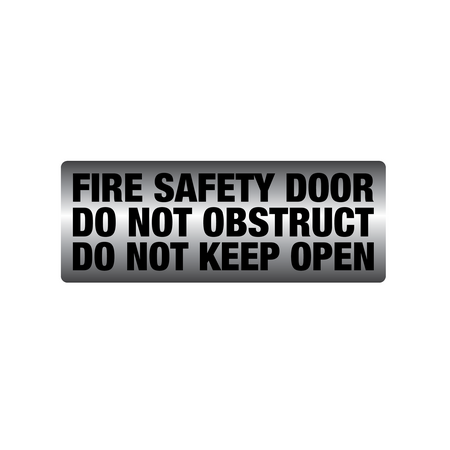 Fire Safety Door Sign | UV-Protected PVC | Metal Finish | Clear Message by Firebox