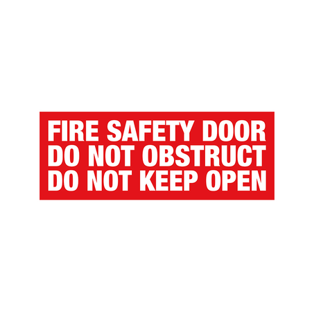 PVC Fire Safety Door Sign | UV-Protected | Clear Message | Indoor/Outdoor Use by Firebox