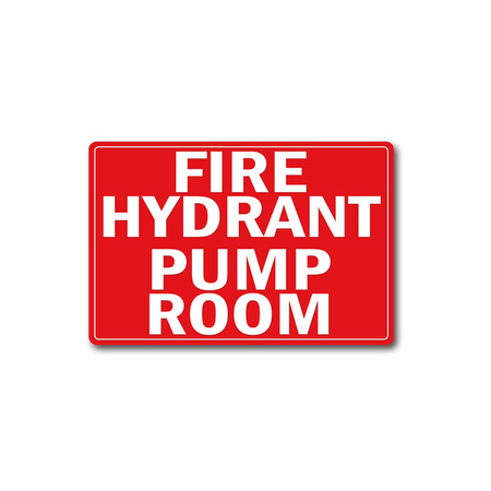PVC Fire Hydrant Pump Room Location Sign | Durable Material | Clear Visibility | Indoor/Outdoor Use by Firebox