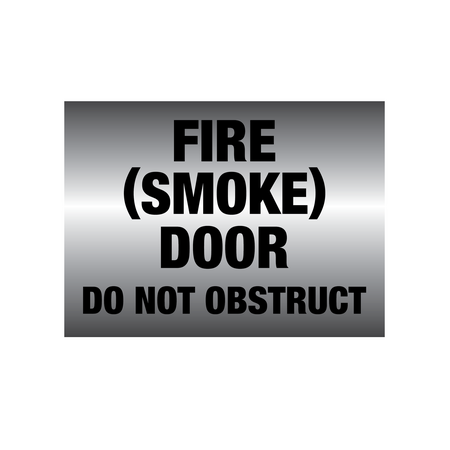 Fire Door Sign | UV-Protected PVC | Metal Finish & Clear Message | 300mm x 225mm by Firebox