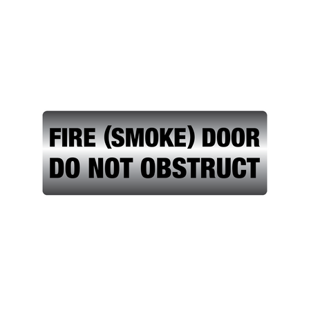 Fire Door Sign | UV-Protected PVC | Metal Finish | Do Not Obstruct by Firebox