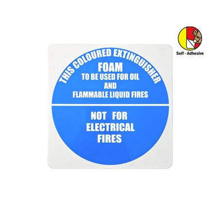 Self-adhesive Air Foam Extinguisher I.D Sign | UV-Resistant PVC | Easy Application | Fire Safety by Firebox
