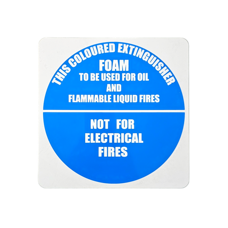 Air Foam Extinguisher I.D Sign | UV Resistant PVC | Clear Identification | Compact Size by Firebox