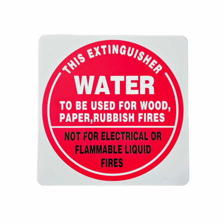 Air Water Extinguisher I.D Sign | UV-Resistant PVC | Clear Identification | Compact Size by Firebox