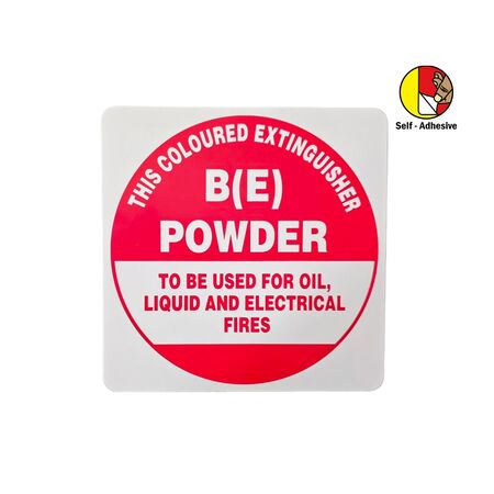 Self-Adhesive Fire Extinguisher I.D Sign | UV-Resistant PVC | Easy Application | BE Extinguisher by Firebox