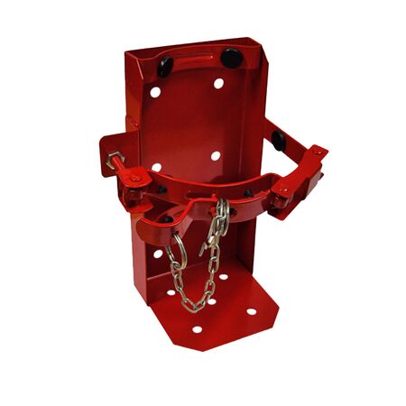 Vehicle Bracket for 9kg DCP & 9LT Cylinders | Heavy Duty Steel | Powder Coated Red Finish by Firebox