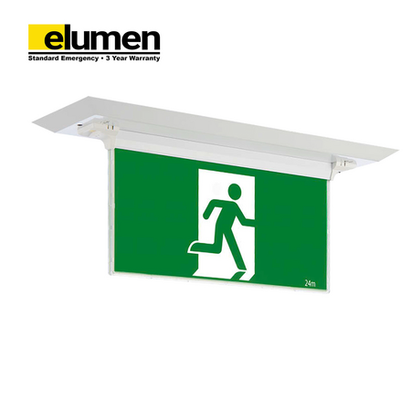 LED Recessed Exit Light | 7W Power Consumption | IP20 Rated | 24m Viewing Distance by Firebox