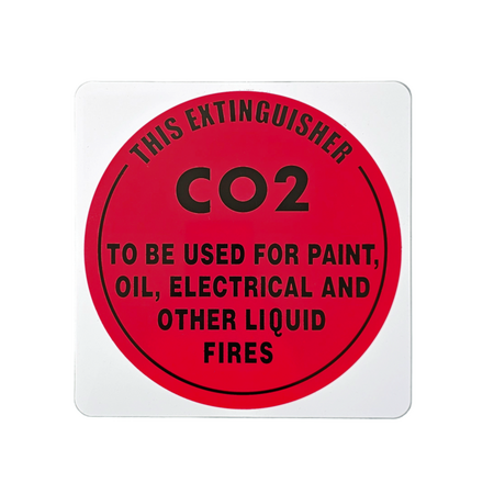 CO2 Extinguisher I.D Sign | UV-Resistant PVC | Compact 190mm Size | Easy Installation by Firebox