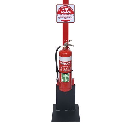 Portable Fire Extinguisher Stand | 2.2m Height | Durable Powder-Coated Steel & Aluminium | Single Stand Design by Firebox