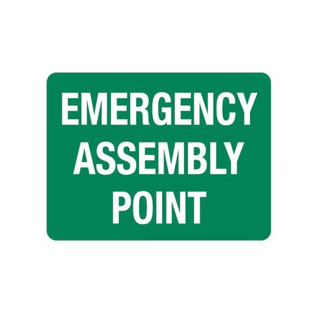 Large PVC Emergency Assembly Point Sign | UV-Protected | High Visibility | 600mm x 450mm by Firebox