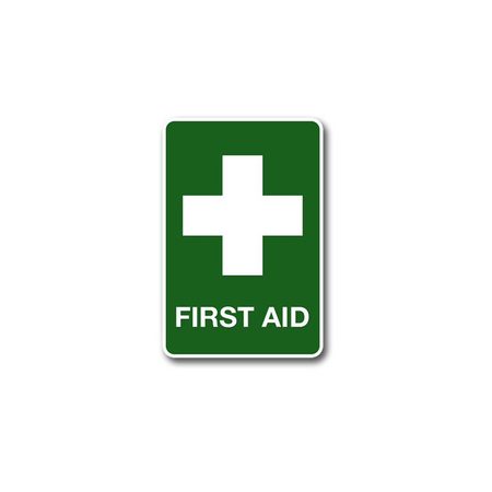 Self-adhesive PVC First Aid Location Sign | UV-Protected | Easy Application | Compact Size by Firebox