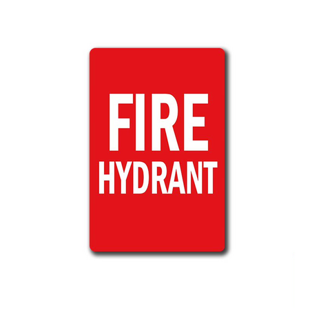 PVC Fire Hydrant Location Sign | UV-Protected | Clear Visibility | Single Unit Packaging by Firebox