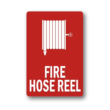 Self-Adhesive Medium Fire Hose Reel Location Sign | UV-Protected PVC | Easy Installation | 210mm x 320mm by Firebox