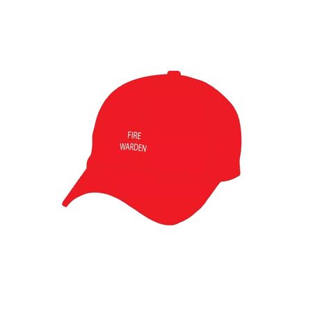 Red Fire Warden Cap | Structured 6 Panel | Low Profile Beak | Secure Fit by Firebox