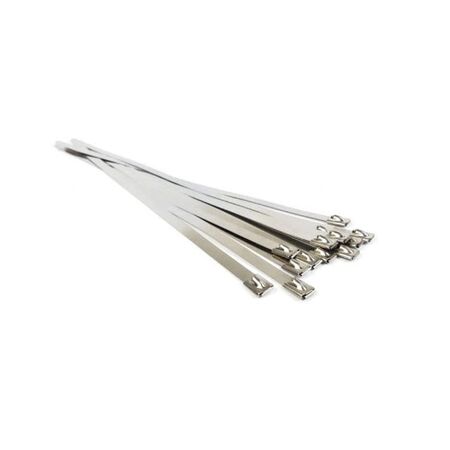 Fire Rated Stainless Steel Cable Ties | 200mm Length | 2HR Fire Rating | Pack of 100 by Firebox