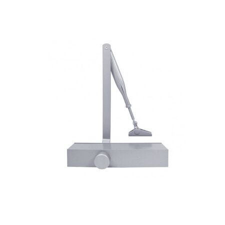 Fire Rated Slimline Door Closer | 20-80kg Capacity | Adjustable Speeds & Backcheck | Silver by Firebox