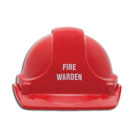 Fire Warden Hardhat | Premium ABS Plastic | Contoured Design & Six-Point Harness | Red by Firebox
