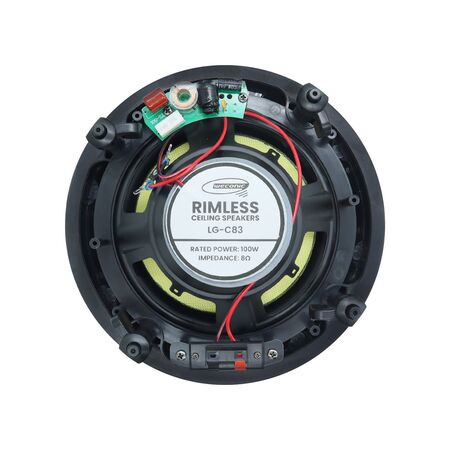 8 inch 2 way 200watts rimless in-ceiling speakers with magnetic removeble grille