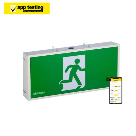 LED Jumbo Exit Light | 7W Power Consumption | 40m Viewing Distance | Surface Mount by Firebox