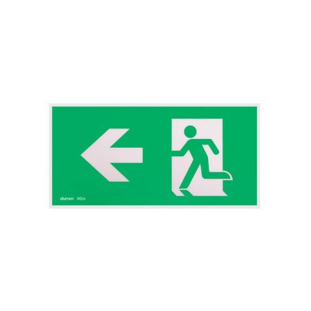 Left Arrow Mile Pictogram | Durable Decal | Clear Directional Guidance | Compatible with elumen MILE by Firebox