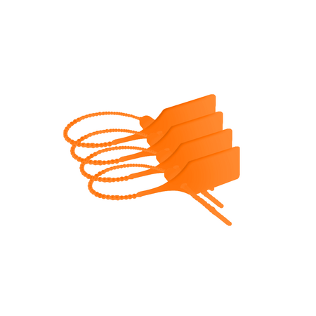 Orange Security Tie | Durable PVC Material | High Visibility | Easy Application by Firebox