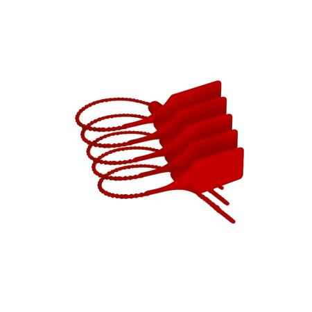 Red Security Tie | Durable PVC Material | Single Use Design | Packet of 100 by Firebox