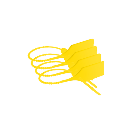 Yellow Security Tie | Durable PVC Material | High Visibility | Easy Application by Firebox
