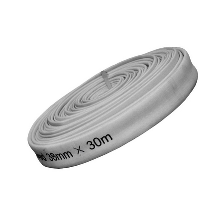 Conventional Lay-Flat Fire Hose 38mm x 30m | 14 Bar Working Pressure | Durable Canvas | AS2792 Compliant by Firebox