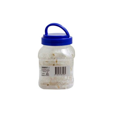RJ45 8P8C Connectors | Round Stranded UTP | 100 Pack Jar by Unbranded