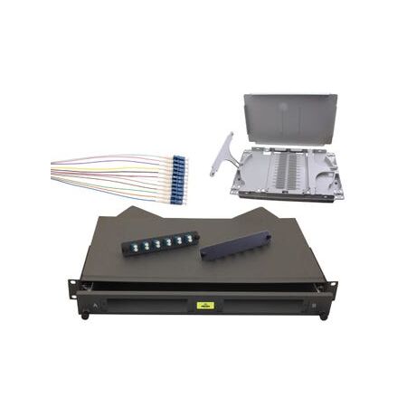 Fibre Enclosure Kit with Splice Cassette & 12 LC Connectors | Rodent Proof | Sliding Design by Matchmaster