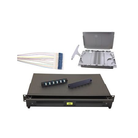 Sliding Fibre Enclosure Kit | Includes Splice Cassette & 12 LC Connectors | Compact Design by Matchmaster