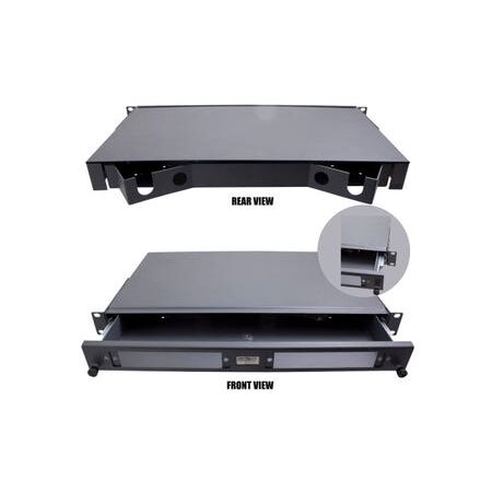 1RU Sliding Fibre Enclosure for 2 Panels | 24 Fibre Capacity | Durable Design | Easy Access by FOBOT