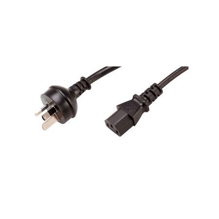 3-PIN AU to IEC C13 Power Cable | 2M Length | Black by Unbranded