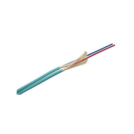 Fibre Duplex Cable 2 Core OM3 | 2mm | Aqua LSZH Jacket by MSS