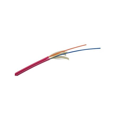 Fibre Duplex Cable 2 Core OM4 | 2mm | LSZH Jacket | Erika Violet by MSS