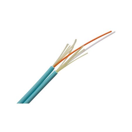 Fibre Duplex Cable 2 Core OM3 | 3mm Diameter | Aqua LSZH Jacket by MSS